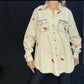 Rich Denim Rhinestone Lips Patches Limited Edition Shirt