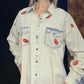Rich Denim Rhinestone Lips Patches Limited Edition Shirt