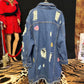 Distressed Denim Bear Jacket/ Limited Edition