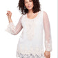 IVORY Mesh Embellished Tunic