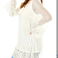 IVORY Mesh Embellished Tunic