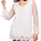 IVORY Mesh Embellished Tunic