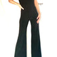 Poly Bardot black two way sleeveless jumpsuit and Swarovski alternative triangle shape crystal details