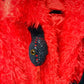 Ely Red Teddy Coat with Snake Collar/Belt /LIMITED EDITION