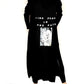 Deadra Black Hooded Print/Sign Crystal Hooded Long Sleeve/ Longline Cardi -LIMITED EDITION