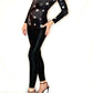 Glory Black Longsleeve Top with Monogram Rhinestone Design to front / Limited Edition