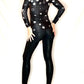 Glory Black Longsleeve Top with Monogram Rhinestone Design to front / Limited Edition