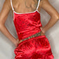 Red Printed Cami Set