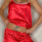 Red Printed Cami Set